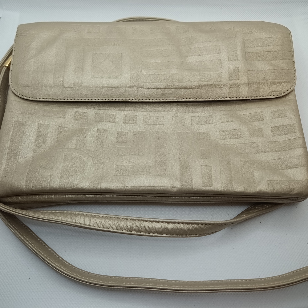 Due Fratelli Gold Leather Bag